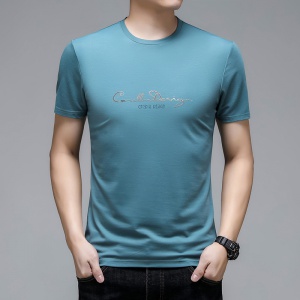 夏季男士短袖t恤潮牌圓領簡約百搭半袖